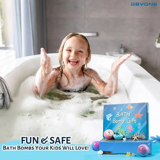 Magic Kids Bath Ball Fizz – With Hidden Toy Surprise Inside🎁!