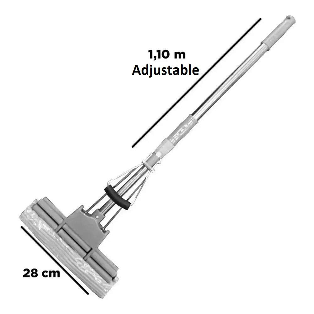 Foamic Sponge Squeezy Mop, Double Roller Sponge Foam Mop