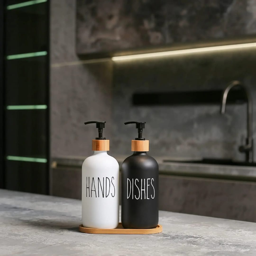 500ml Minimalist Hand & Dish Soap Dispenser Set