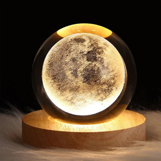 Viral 3D Crystal Ball Lamp-Moon Lamp