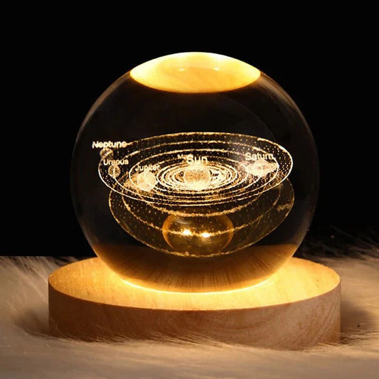 Viral 3D Crystal Ball Lamp-Moon Lamp